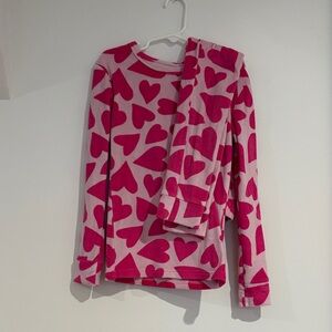 Cat & Jack Pink and Dark Pink Heart Print Pajama Set